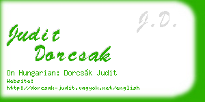 judit dorcsak business card